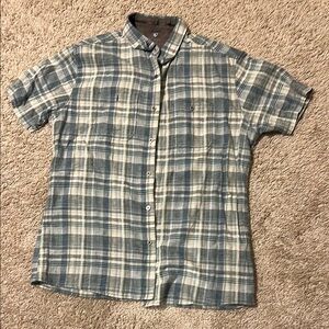 Kuhl Blue and White Casual Button Down Shirt